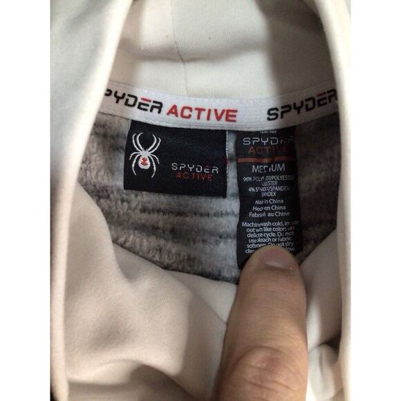 Spyder Active Pullover Fleece Heathered Mock Layer Ski Top Women's Size M Gray - Picture 7 of 9